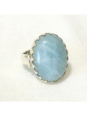 Aquamarine ring size 6 in Sterling Silver 🆕